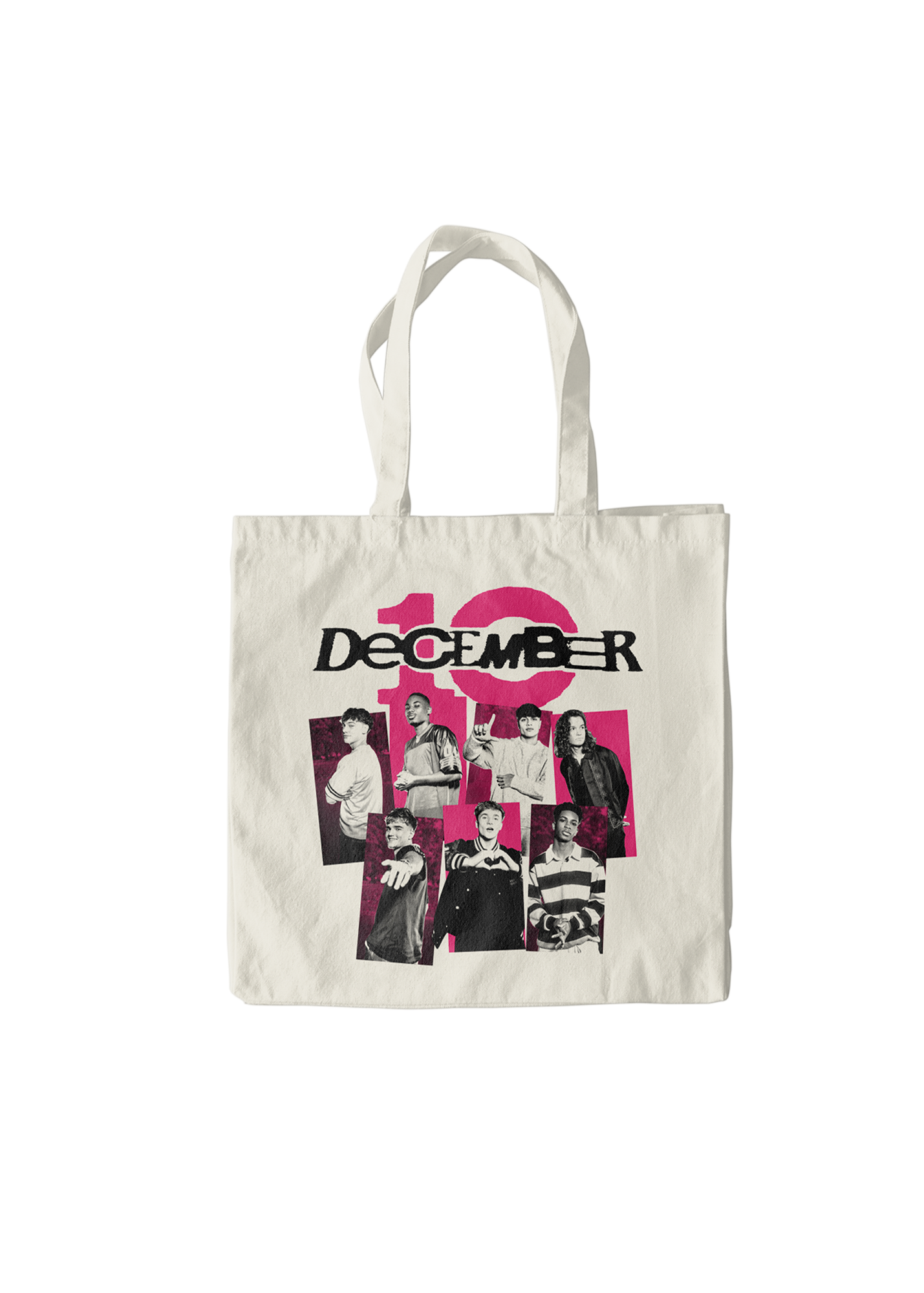 December 10 - December 10 White Tote Bag