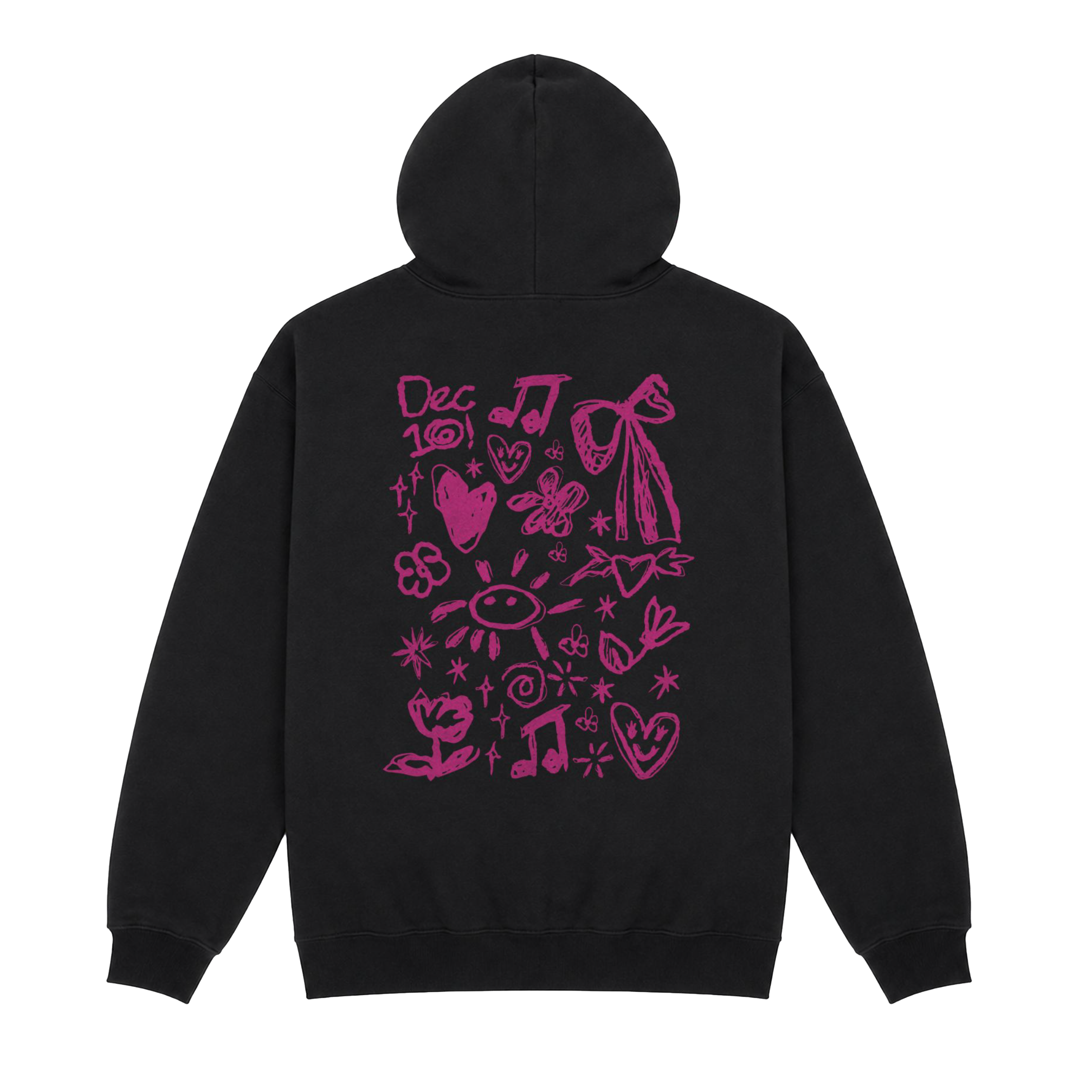 December 10 - December 10 Black Doodle Hoodie
